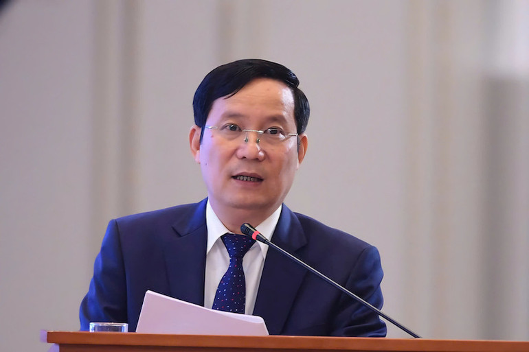 Chủ tịch Liên đoàn Thương mại và Công nghiệp Việt Nam Phạm Tấn Công phát biểu khai mạc diễn đàn.