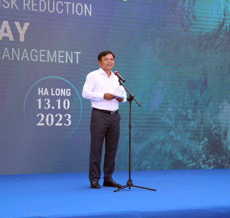 Thứ trưởng Nông nghiệp và Phát triển nông thôn Nguyễn Hoàng Hiệp phát biểu tại buổi lễ.