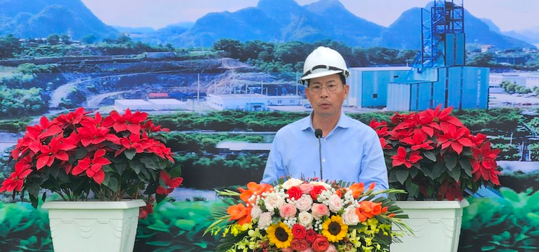 Tổng Giám đốc Tập đoàn Công nghiệp Than-Khoáng sản Việt Nam Đặng Thanh Hải phát biểu tại Lễ phát động.