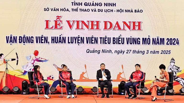 Toạ đàm giao lưu với các Vận động viên tiêu biểu Vùng mỏ năm 2024.