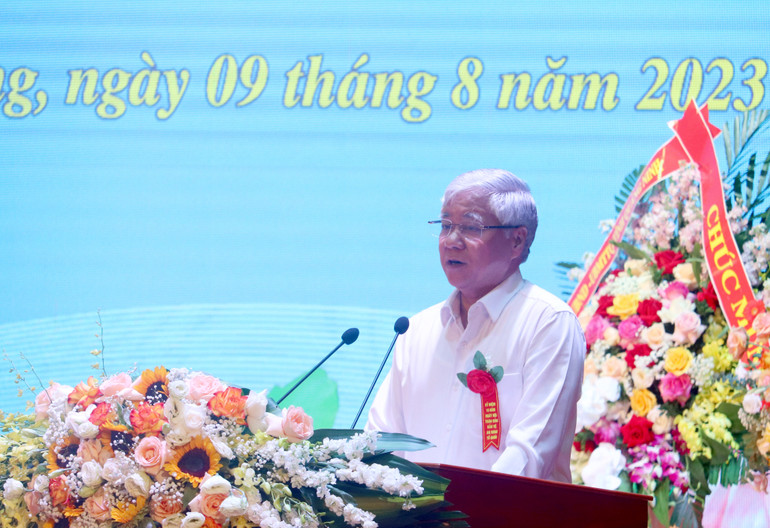 Chủ tịch Ủy ban Trung ương Mặt trận Tổ quốc Việt Nam Đỗ Văn Chiến phát biểu chỉ đạo tại lễ phát động.