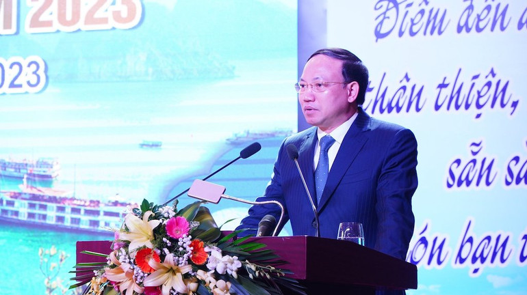 Bí Thư Tỉnh ủy Quảng Ninh Nguyễn Xuân Ký phát biểu tại Hội nghị.