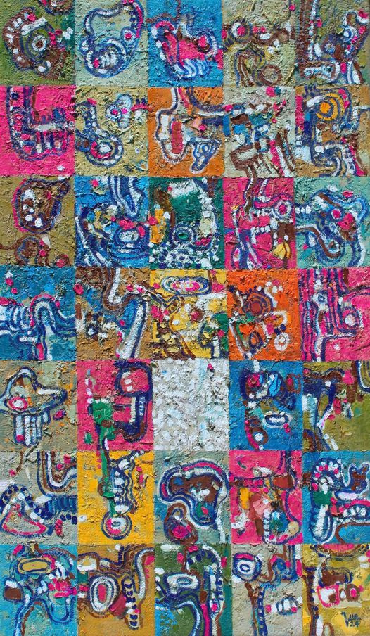 "Tiếng khèn xuân" - tác phẩm ấn tượng của họa sĩ Phùng Văn Tuệ.