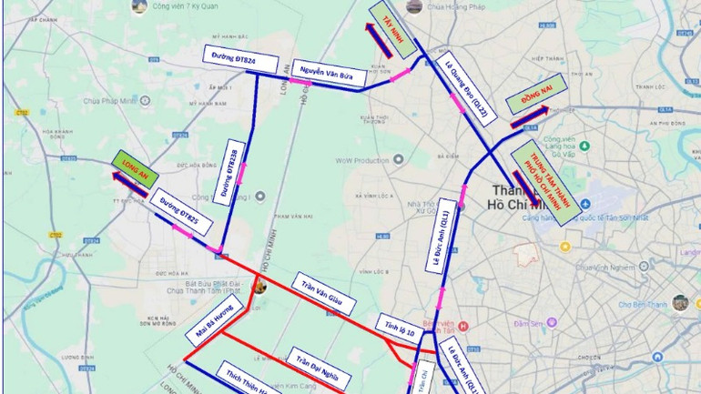 Bình đồ hạn chế xe tải lưu thông khu vực tổ chức Đại lễ Vesak.