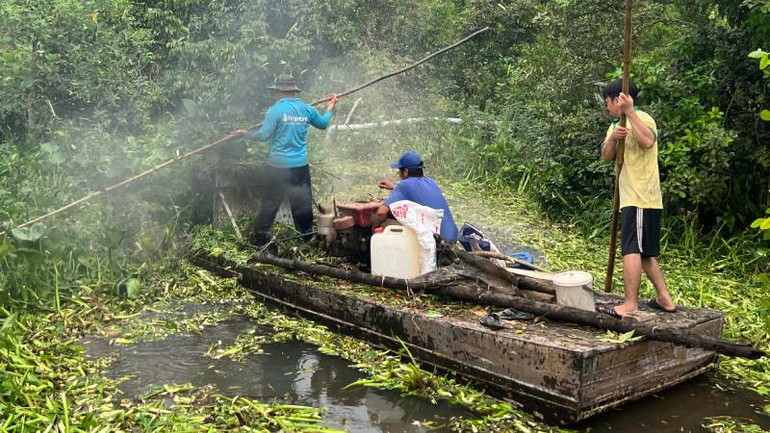 Sông Rạch Mít được khơi thông dòng chảy phục vụ sản xuất và sinh hoạt của người dân.