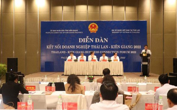 Quang cảnh Diễn đàn kết nối doanh nghiệp Thái Lan-Kiên Giang năm 2022 tại thành phố Phú Quốc. Diễn đàn kết nối doanh nghiệp Thái Lan - Kiên Giang năm 2022 -0