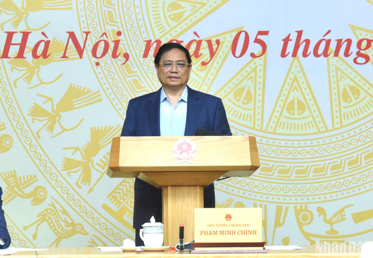 Thủ tướng Phạm Minh Chính phát biểu chỉ đạo hội nghị. Thủ tướng Phạm Minh Chính phát biểu chỉ đạo hội nghị.