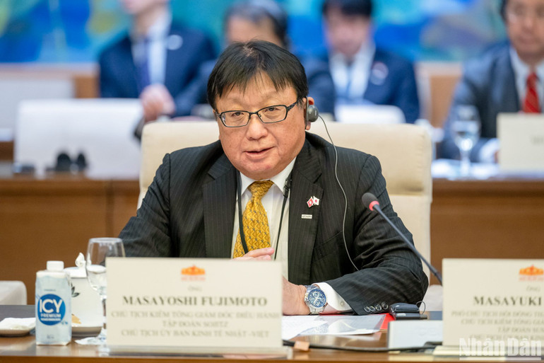 Ngài Masayoshi Fujimoto phát biểu tại buổi tiếp.