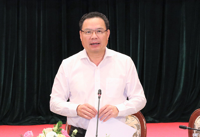 Thứ trưởng Lao động-Thương binh và Xã hội Lê Văn Thanh phát biểu tại chương trình.