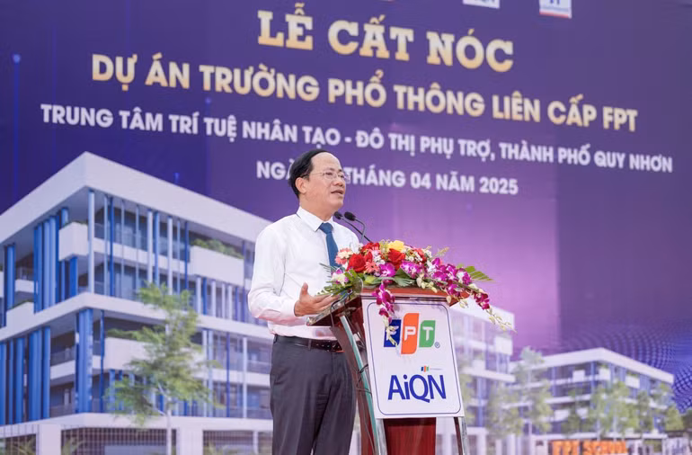 Ông Phạm Anh Tuấn, Phó Bí thư tỉnh ủy, Chủ tịch UBND Tỉnh Bình Định phát biểu tại buổi lễ.