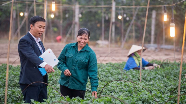 Cán bộ TYM đến thăm mô hình trồng hoa và cây giống của thành viên. Cán bộ TYM đến thăm mô hình trồng hoa và cây giống của thành viên.