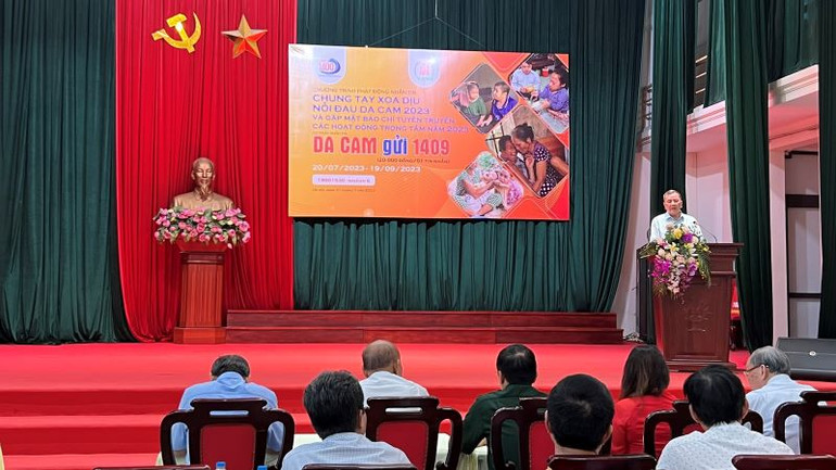 Phó Chủ tịch Hội Nạn nhân chất độc da cam/dioxin Việt Nam Nguyễn Văn Khanh thông tin về các hoạt động trọng tâm năm 2023.