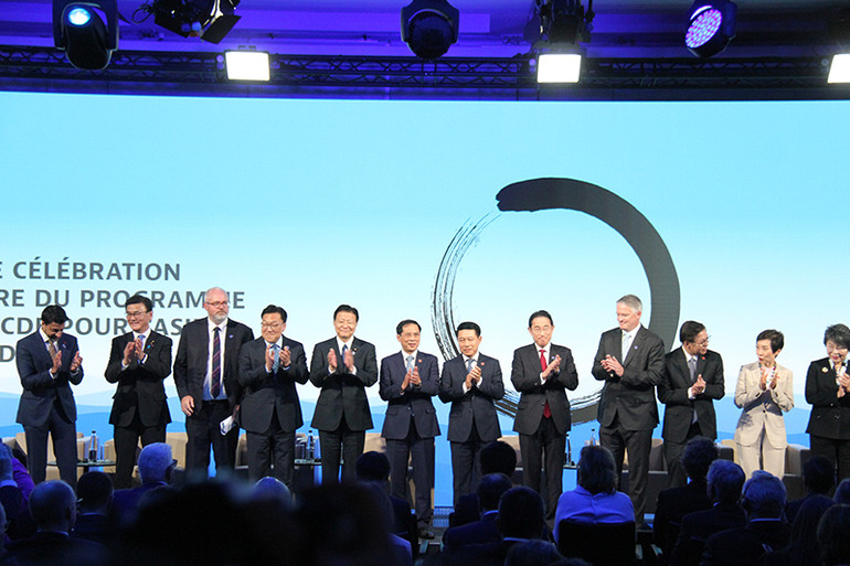 Lễ kỷ niệm 10 năm Chương trình SEARP là một trong những điểm nhấn trong chương trình Hội nghị năm nay. Ảnh: KHẢI HOÀN.