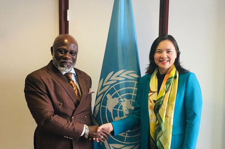 Đại sứ Nguyễn Thị Vân Anh gặp và làm việc với ông Anthony Kwaku Ohemeng-Boamah, Trợ lý Tổng Giám đốc UNESCO về Ưu tiên châu Phi và Quan hệ đối ngoại.