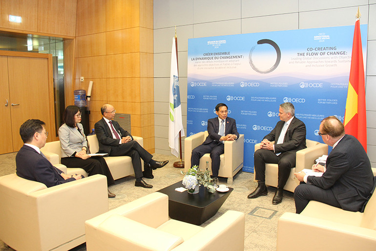 Tổng Thư ký Mathias Cormann khẳng định coi trọng quan hệ Việt Nam-OECD. Ảnh: MINH DUY