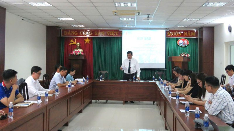 Toàn cảnh buổi họp báo chương trình kích cầu du lịch năm 2024 tỉnh Bà Rịa-Vũng Tàu.