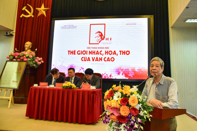 Nhạc sĩ Nguyễn Thụy Kha phát biểu.