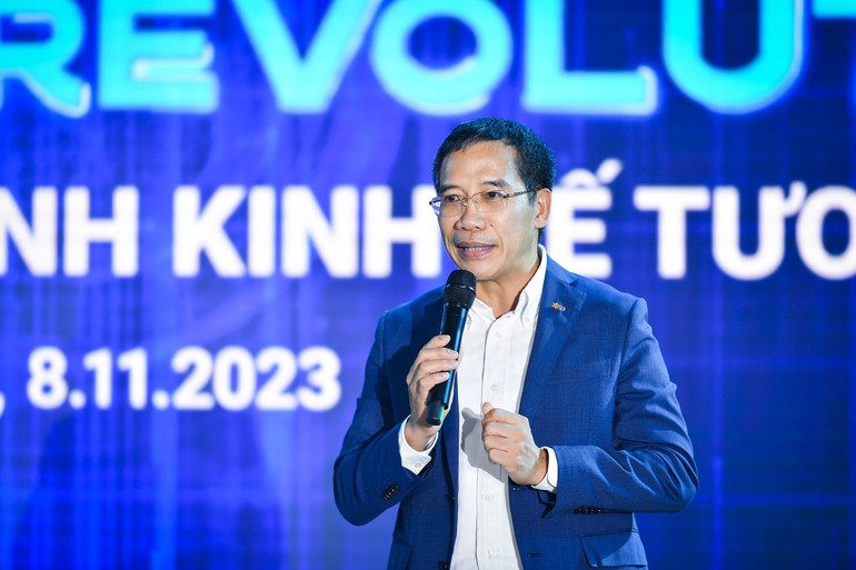 Ông Lưu Trung Thái, Chủ tịch Hội đồng quản trị Ngân hàng Thương mại cổ phần Quân đội (MB) phát biểu kết luận.