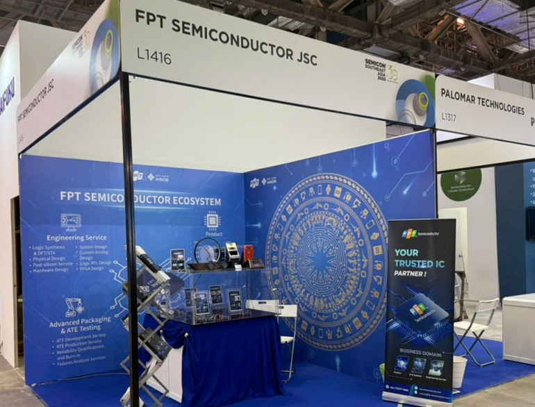 Gian hàng của FPT tại Triển lãm công nghiệp bán dẫn SEMICON Southeast Asia 2025.