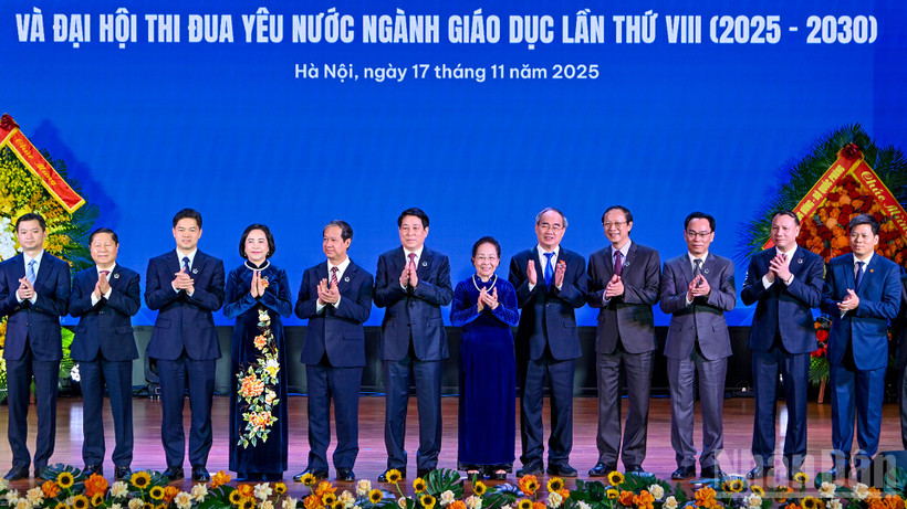 [Ảnh] Chủ tịch nước Lương Cường dự Đại hội Thi đua yêu nước ngành giáo dục lần thứ VIII