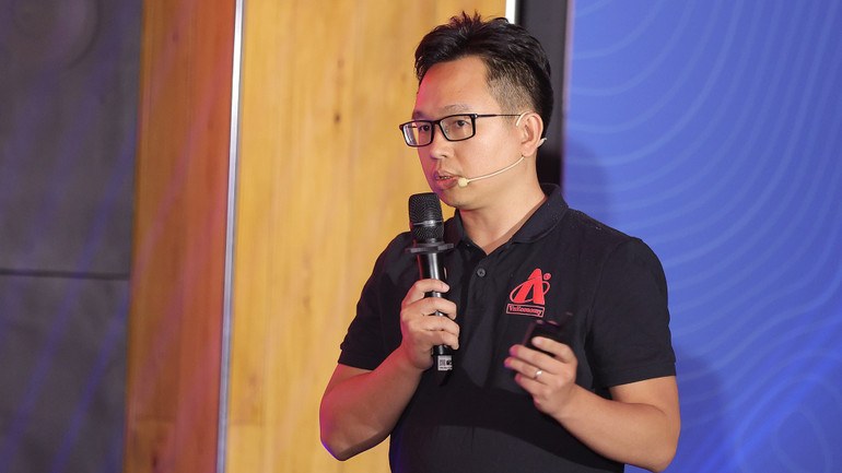 Tiến sĩ Trung Huỳnh, Nhà sáng lập Actable AI Việt Nam đã có 20 năm học tập và làm việc tại Anh trước khi trở về Việt Nam. (Ảnh: VNECONOMY) cxkhoa-4847.jpg