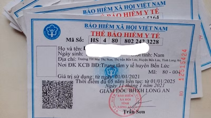 Thẻ bảo hiểm y tế học sinh. (Nguồn: TTXVN)