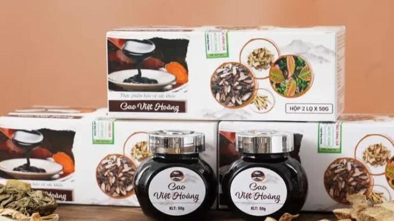 Công ty TNHH Nghiên cứu và Phát triển Cao Việt Hoàng bị phạt 25 triệu đồng do vi phạm quảng cáo sản phẩm thực phẩm bảo vệ sức khỏe Cao Việt Hoàng. (Ảnh: Cục An toàn thực phẩm)