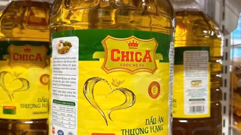 Dầu thực vật Chica được xác định là hàng giả, kém chất lượng. (Ảnh chụp màn hình)