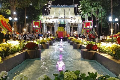 Không gian đầy màu sắc tại Hội Hoa Xuân Thành phố Hồ Chí Minh năm 2026. (Ảnh: Nguyễn Long)