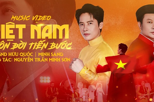 Poster MV "Việt Nam muôn đời tiến bước" của ca sĩ Minh Sang. (Ảnh: Nhân vật cung cấp)