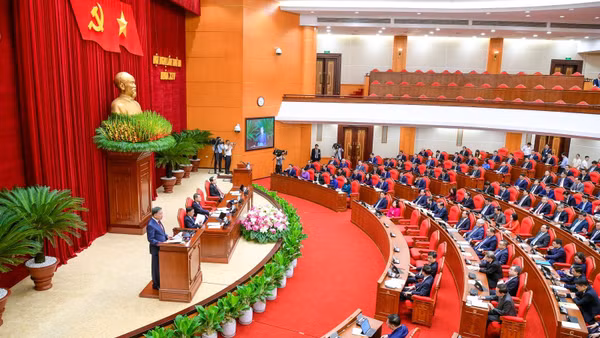 Quang cảnh Hội nghị lần thứ ba Ban Chấp hành Trung ương Đảng khóa XIV.