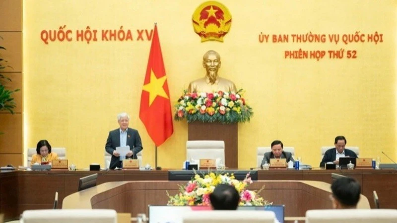 Ủy ban Thường vụ Quốc hội tổng kết Kỳ họp thứ 10, Quốc hội khóa XV. (Ảnh: DUY LINH)