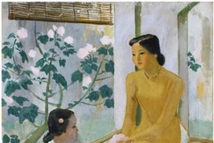 Tô Ngọc Vân, Hai thiếu nữ và em bé, sơn dầu, 100,2 x 75cm, sáng tác năm 1944, trong danh mục Bảo vật quốc gia, thuộc sưu tập của Bảo tàng Mỹ thuật Việt Nam.