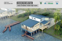 Mẫu nhà dành cho khu vực ngập lụt miền Tây Nam Bộ của nhóm thiết kế do KTS Nguyễn Quốc Hoàng chủ trì. (Nguồn: Tạp chí Kiến trúc)
