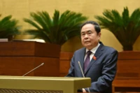 Chủ tịch Quốc hội Trần Thanh Mẫn và các đại biểu dự hội nghị. (Ảnh: THỦY NGUYÊN)