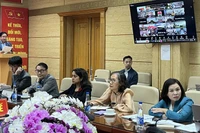 Các đại biểu dự hội nghị ở điểm cầu Bộ Y tế.