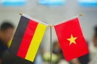 Quốc kỳ Việt Nam và Đức. (Ảnh: TTXVN)