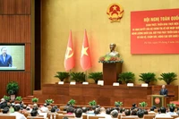 Hội nghị toàn quốc quán triệt và triển khai thực hiện bốn Nghị quyết Trung ương. (Ảnh: DUY LINH)