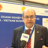 Ông Ajoykaant Ruia, Chủ tịch Phòng Thương mại và Công nghiệp Ấn Độ-Việt Nam (IVCCI). (Ảnh: Ngọc Thúy/PV TTXVN tại New Delhi)