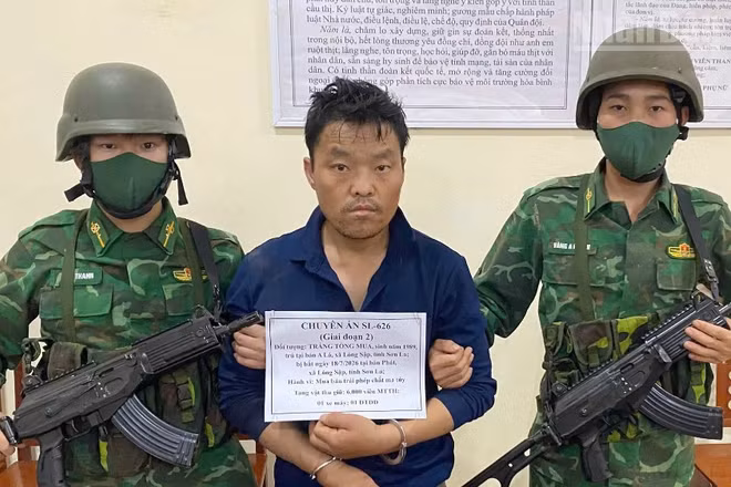 Đối tượng Tráng Tồng Mua (sinh năm 1989) đã được lực lượng Phòng, chống ma túy Bộ đội Biên phòng Sơn La bắt giữ.