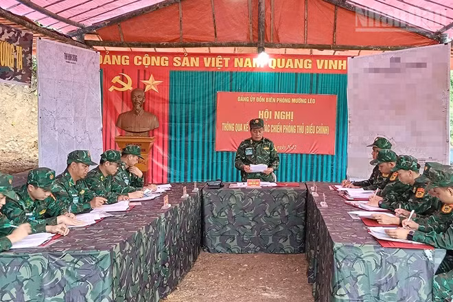 Đồn Biên phòng Mường Lèo, Ban Chỉ huy Bộ đội Biên phòng tỉnh Sơn La tham gia thực hành phần cơ chế.
