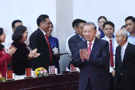 Tổng Bí thư Tô Lâm dự Lễ công bố Nghị quyết sáp nhập đơn vị hành chính tại Thành phố Hồ Chí Minh.