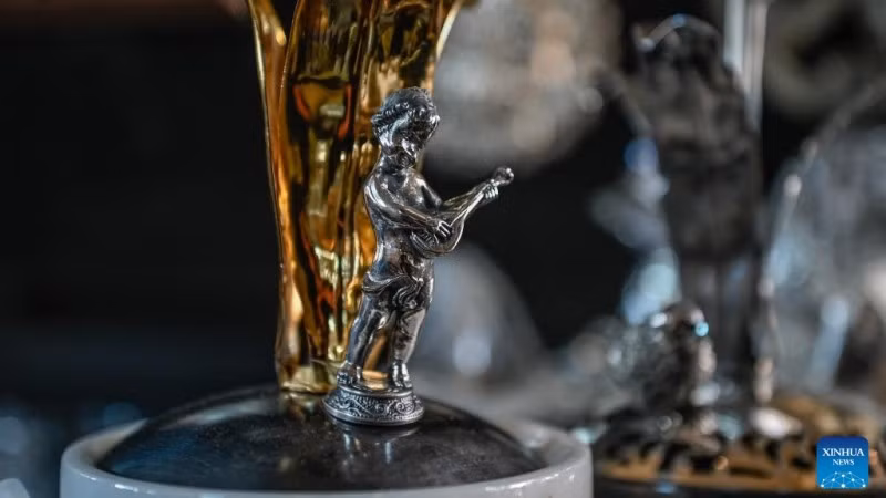 Một sản phẩm thủ công được chế tác từ bạc tại thành phố Istanbul, Thổ Nhĩ Kỳ. (Ảnh: Tân Hoa xã)