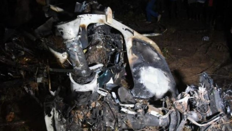 Hiện trường vụ rơi máy bay. (Nguồn: Daily Nation)