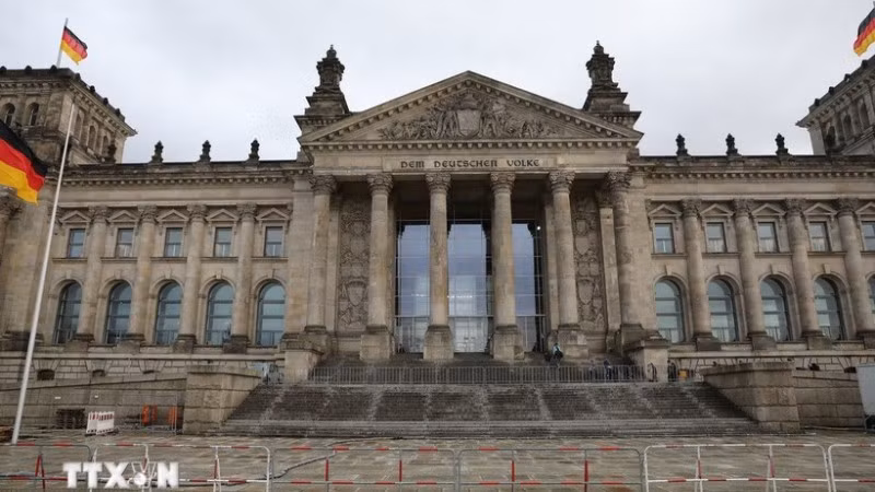 Tòa nhà Quốc hội tại Thủ đô Berlin, Đức. (Ảnh: THX/TTXVN)