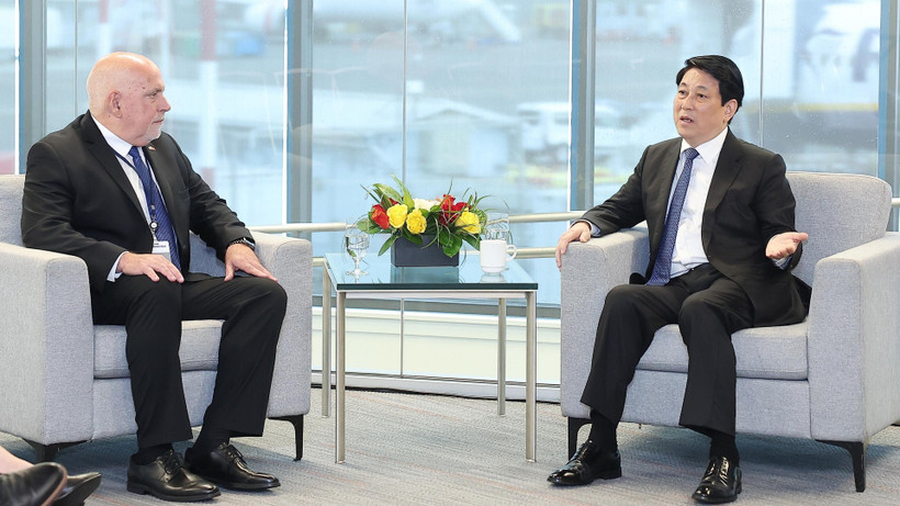 Chủ tịch nước Lương Cường tiếp ông Ron Vachris, Chủ tịch, Giám đốc điều hành Tập đoàn Costco. (Ảnh: Lâm Khánh/TTXVN)