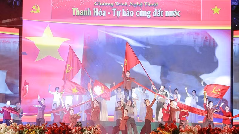 Một cảnh trong chương trình " Thanh Hóa - Tự hào cùng đất nước".