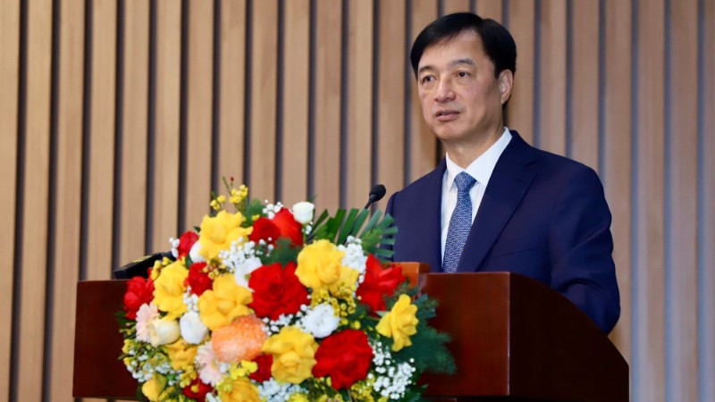 Ủy viên Bộ chính trị, Bí thư Thành ủy Hà Nội Nguyễn Duy Ngọc phát biểu chỉ đạo tại hội nghị. (Ảnh: VGP/GH)