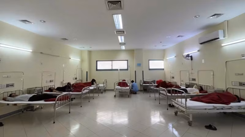 Các bệnh nhân đang được cấp cứu tại cơ sở 2 Bệnh viện Trung ương Huế.