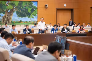 Bộ trưởng Nội vụ Đỗ Thanh Bình trình bày tờ trình dự án Luật Sửa đổi, bổ sung một số điều của Luật Thi đua, khen thưởng. (Ảnh: Quốc hội Việt Nam)